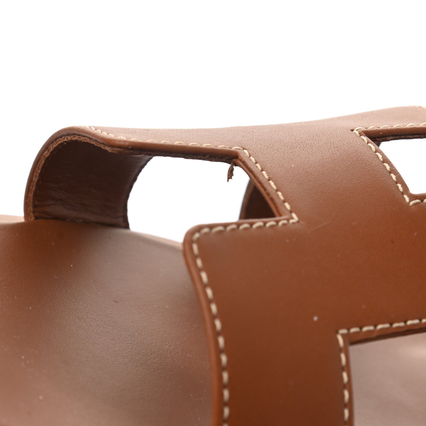 Box Calfskin Oran Sandals 37.5 Gold