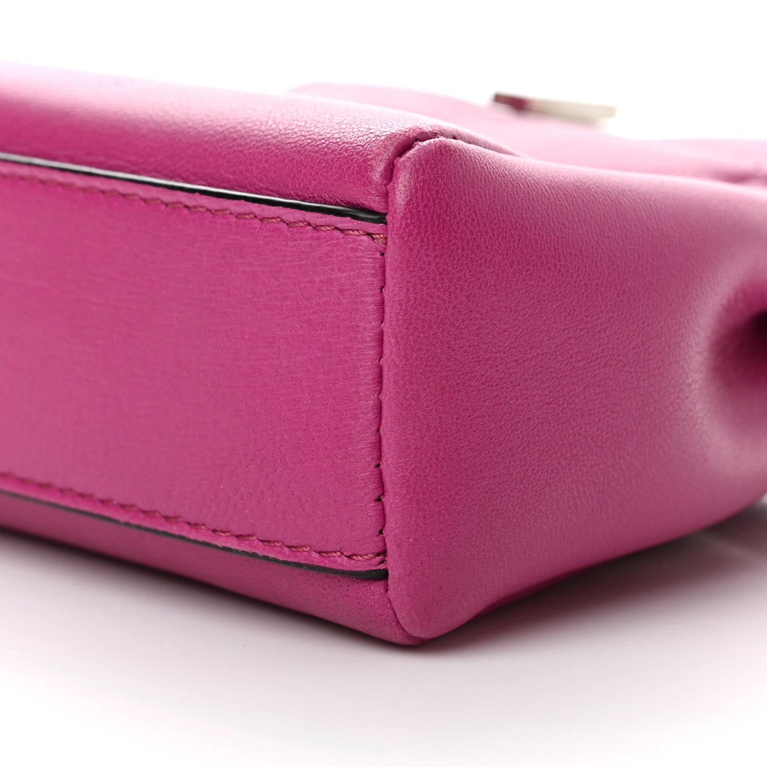 Fendi Nappa Micro Peekaboo Iconic Satchel Magenta 10 of 14