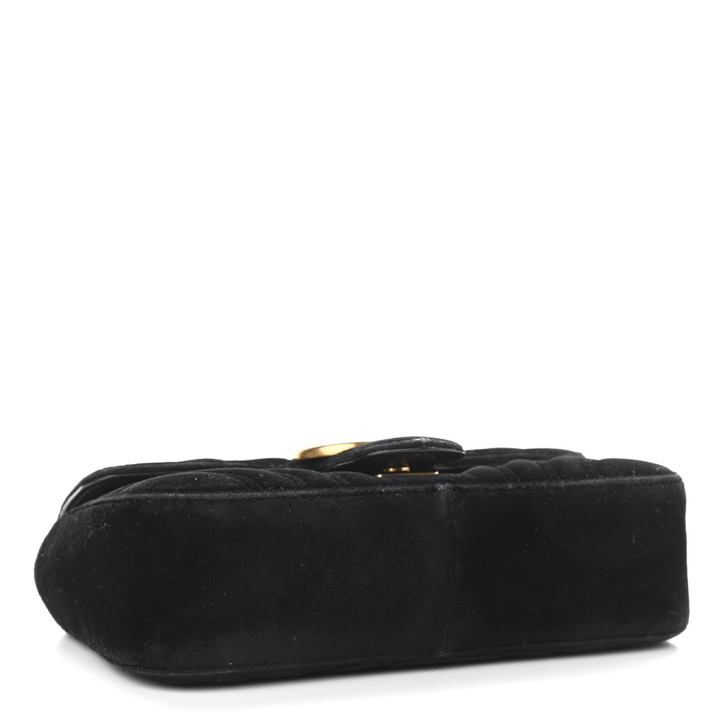 Velvet Matelasse Mini GG Marmont Shoulder Bag Black