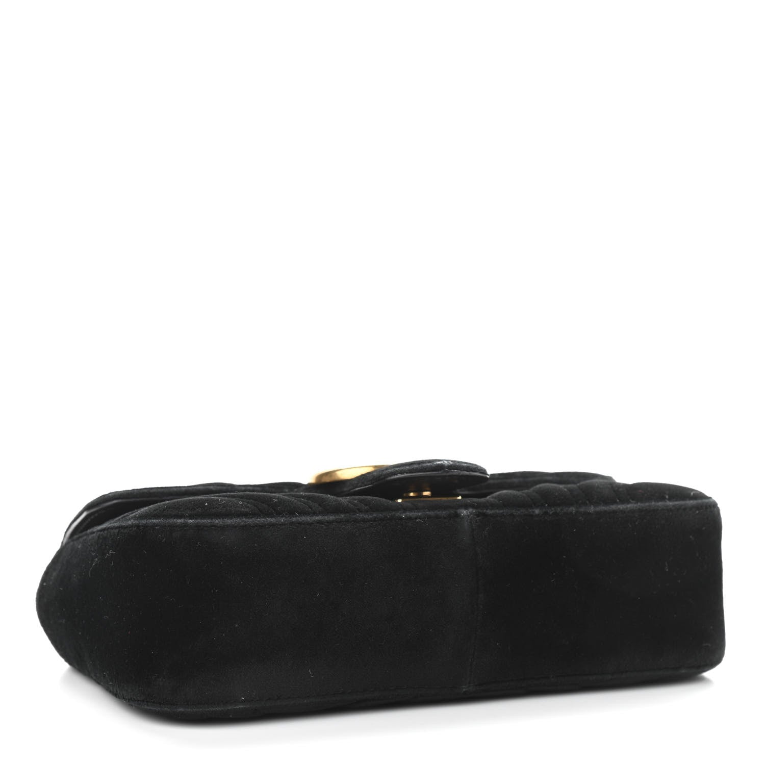 Gucci Velvet Matelasse Mini GG Marmont Shoulder Bag Black 4 of 15