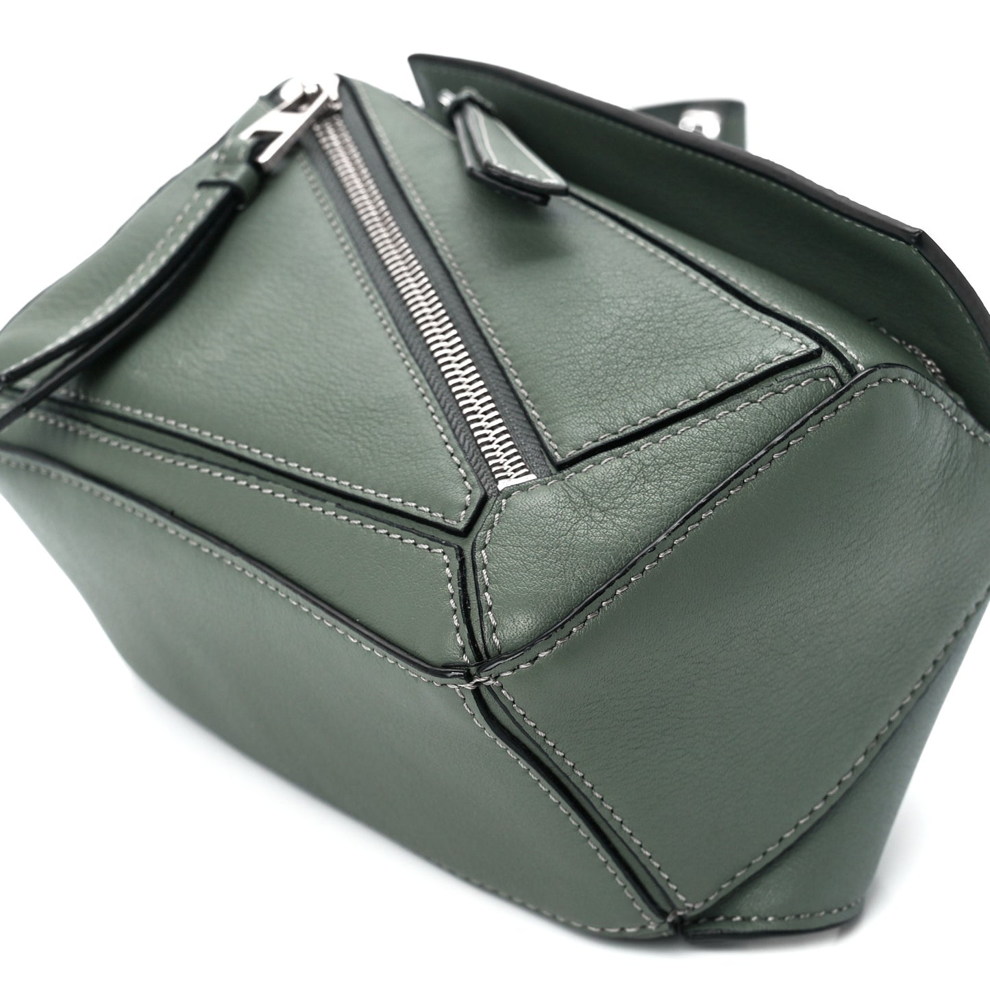 Calfskin Mini Puzzle Bumbag Dark Sage