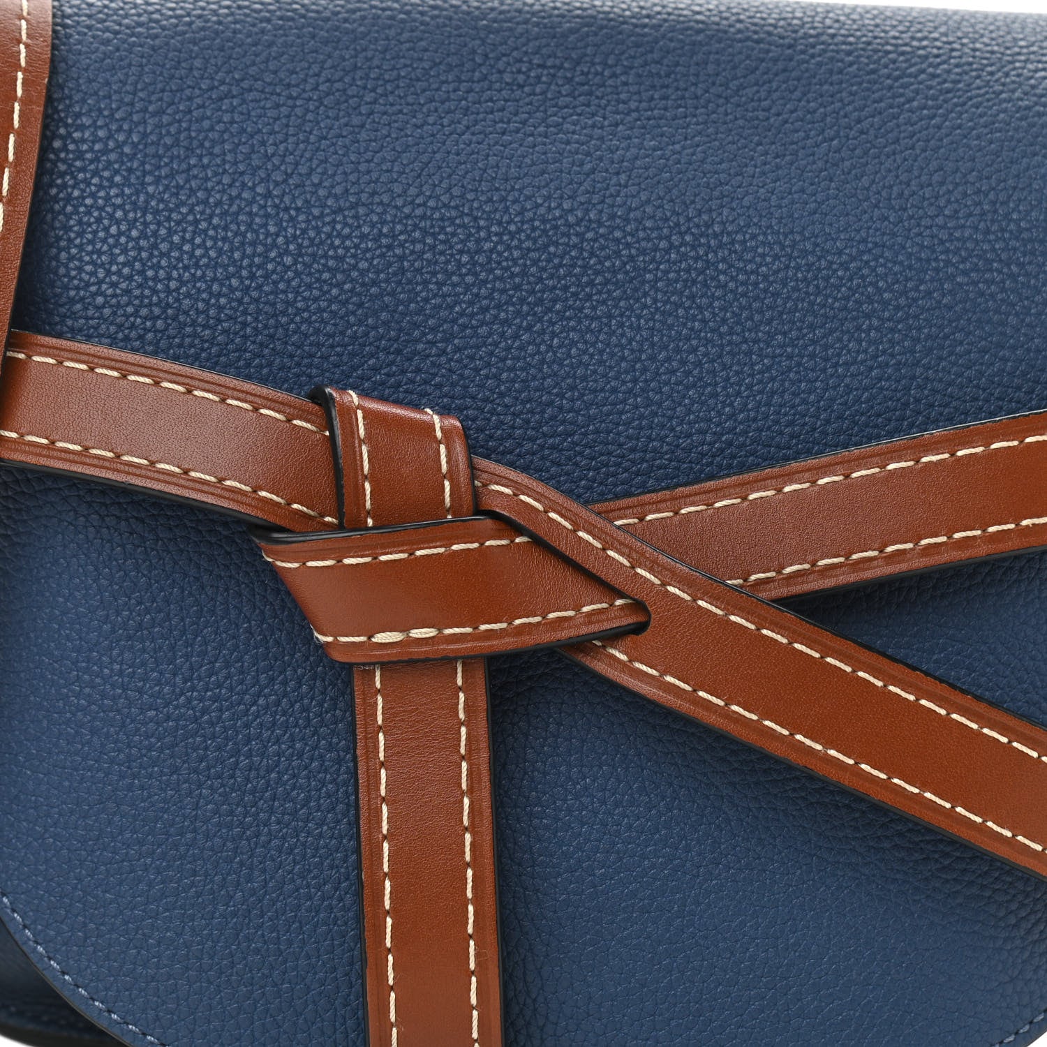 Loewe Grained Calfskin Small Gate Crossbody Bag Varsity Pecan 7 of 9