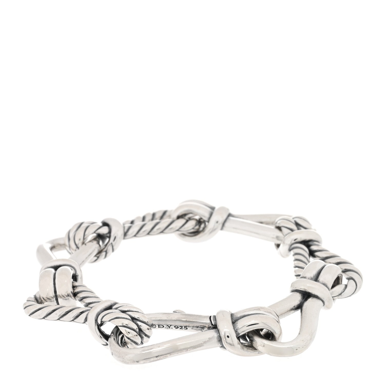 David Yurman Sterling Silver Thoroughbred Loop Chain Bracelet 2 of 3