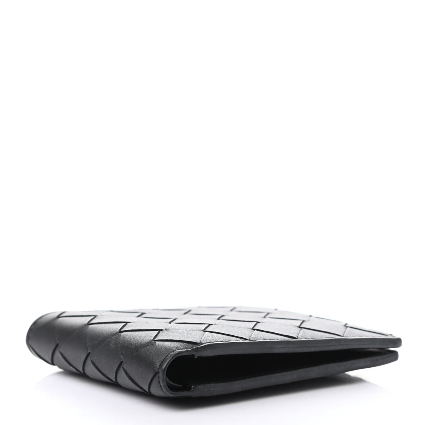 Nappa Maxi Intrecciato Bi-Fold Wallet Black