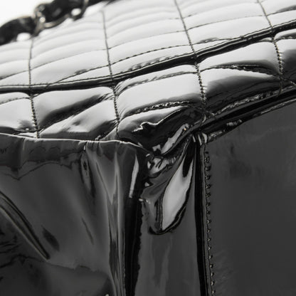 Chanel Patent Quilted Grand Shopping Tote GST Black 11 of 11