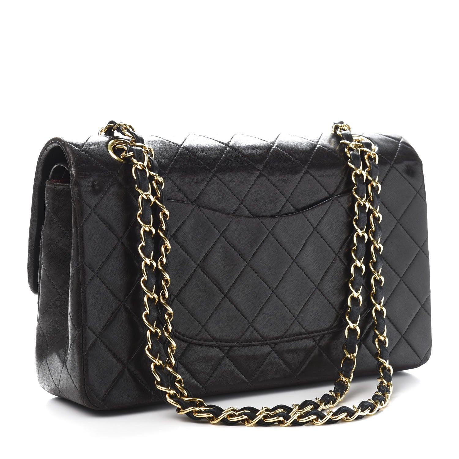 Chanel Lambskin Quilted Medium Double Flap Black 3 of 17
