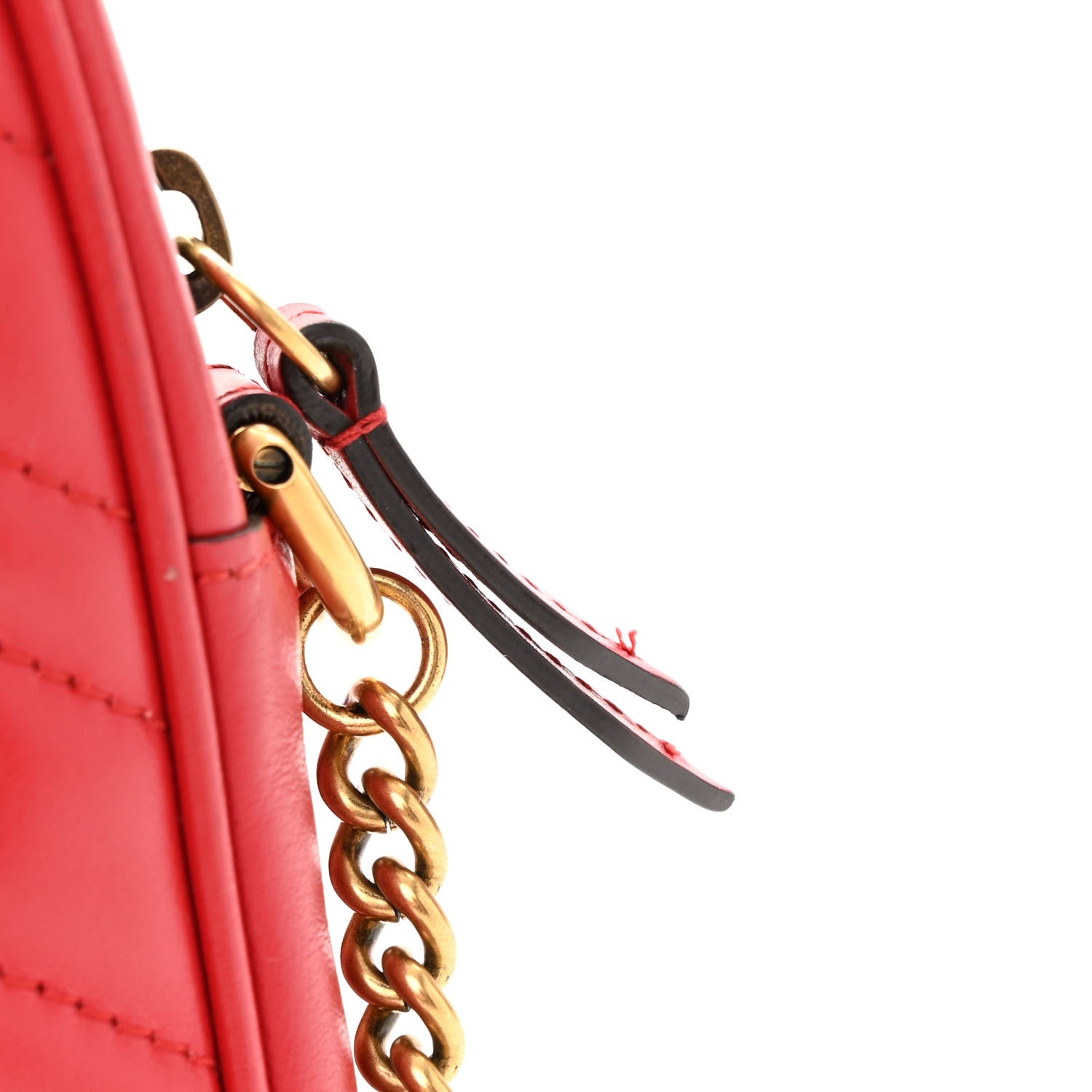Gucci Calfskin Matelasse Mini GG Marmont Crossbody Bag Hibiscus Red 10 of 10