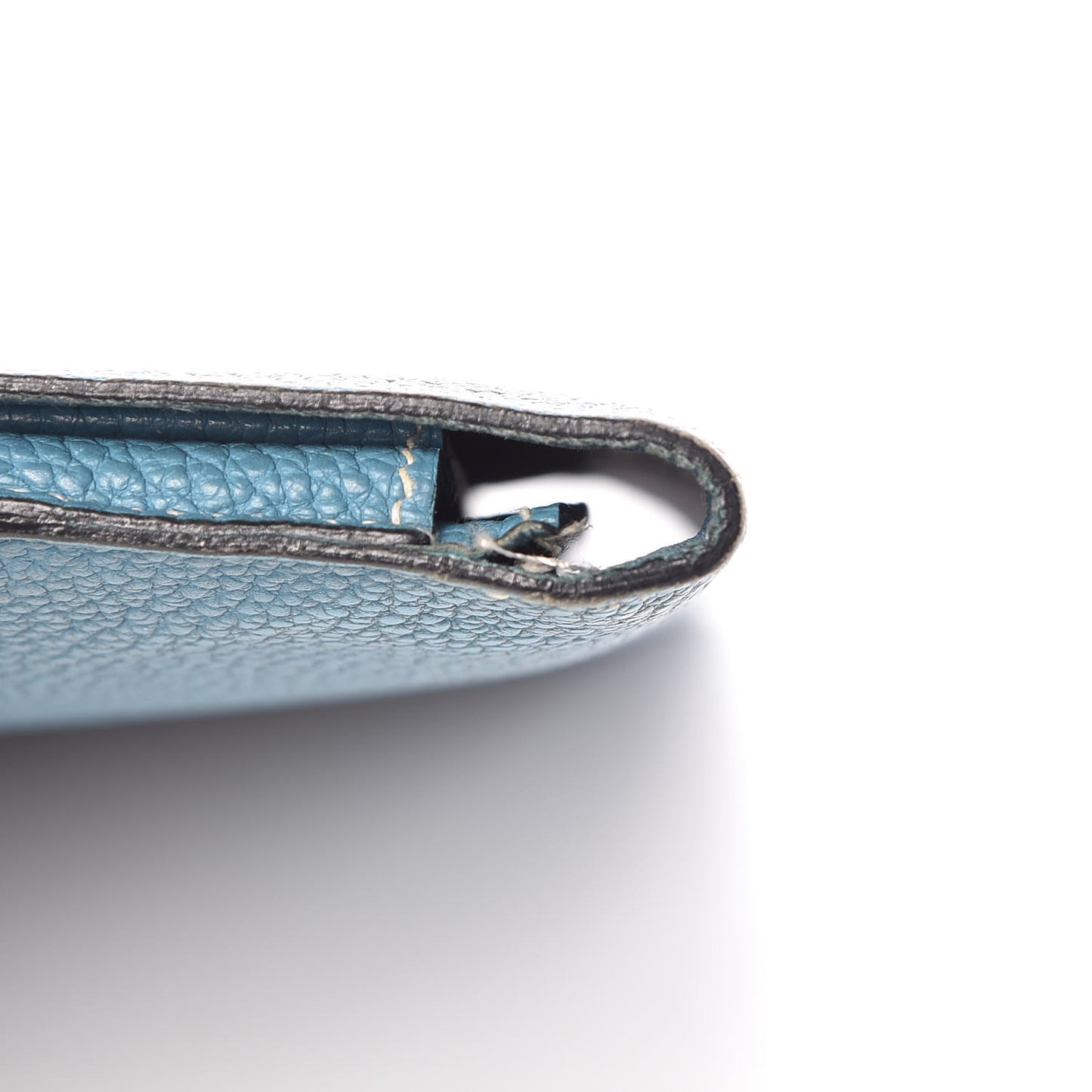 Togo Dogon Duo Wallet Blue Jean