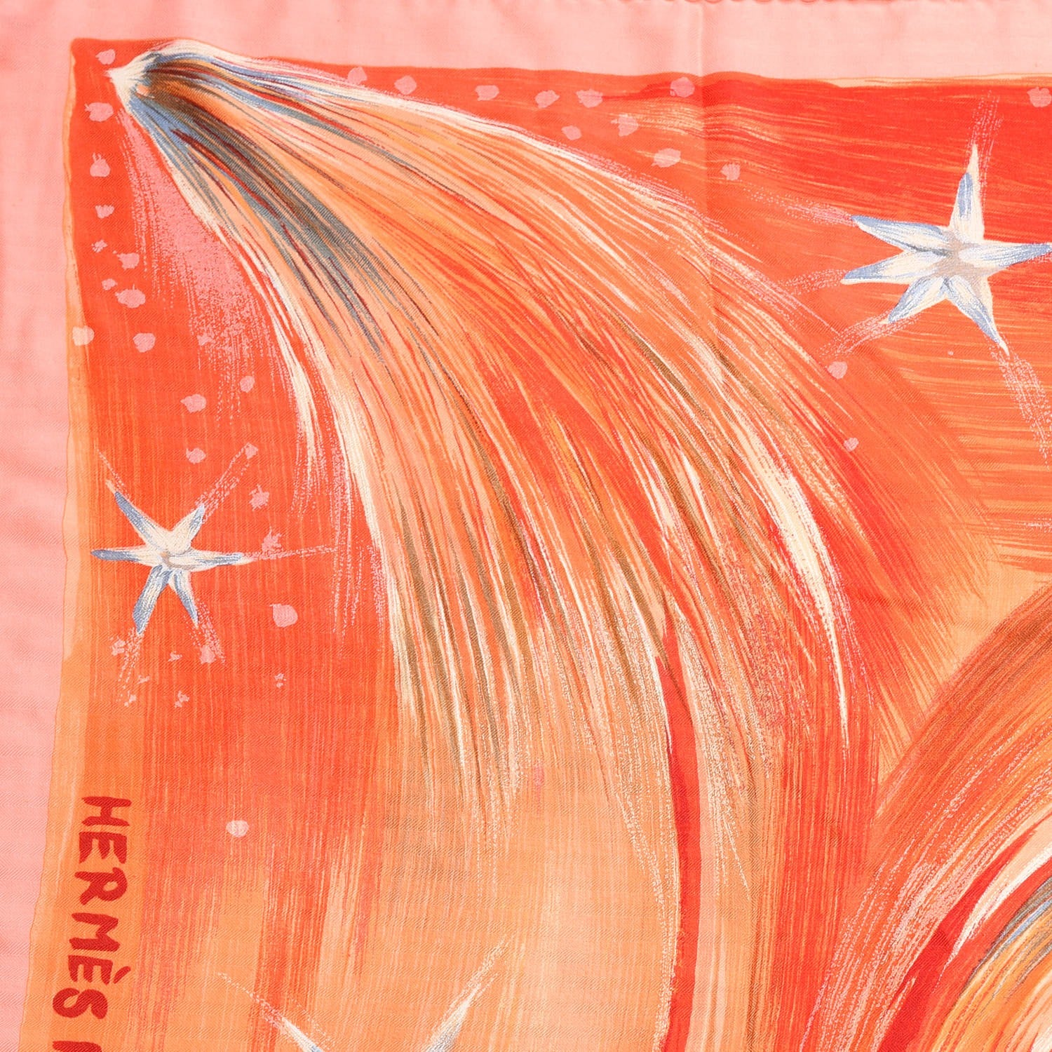 Hermes Cashmere Silk Feux Du Ciel Scarf 140 9 of 9