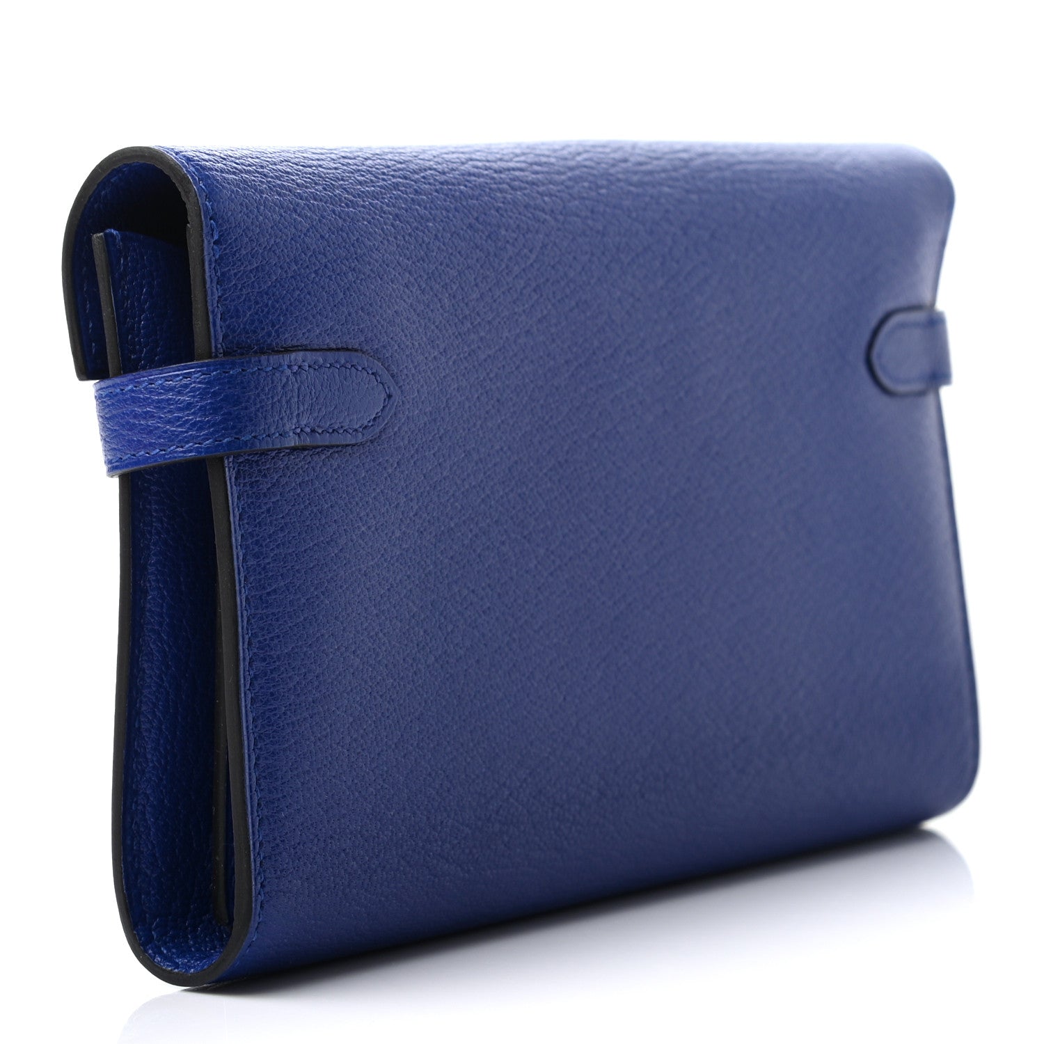 Hermes Chevre Mysore Kelly Longue Wallet Bleu Electrique 3 of 7