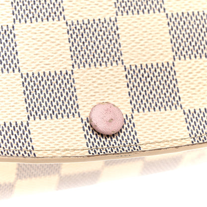 Louis Vuitton Damier Azur Emilie Wallet Rose Ballerine 8 of 14