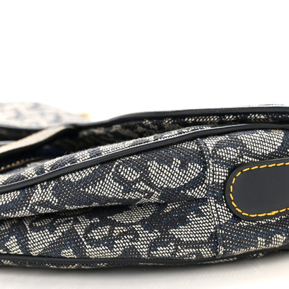 Christian Dior CHRISTIAN DIOR Monogram Saddle Bag Blue 10 of 13