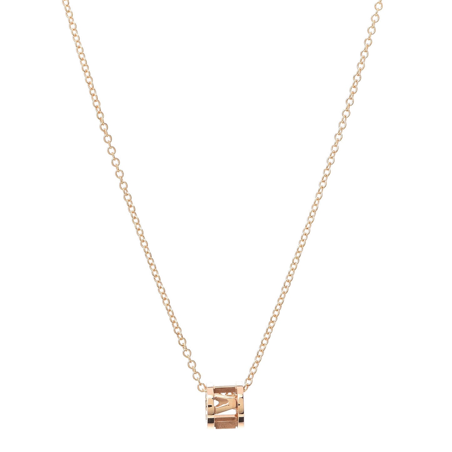 18K Rose Gold Atlas Open Pendant Necklace