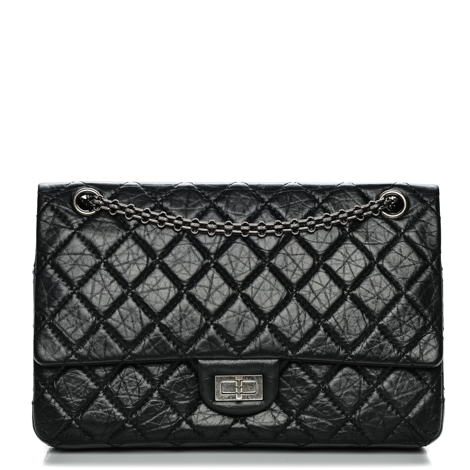 Chanel Aged Calfskin Quilted 2.55 Reissue 226 Flap Black 1 of 8