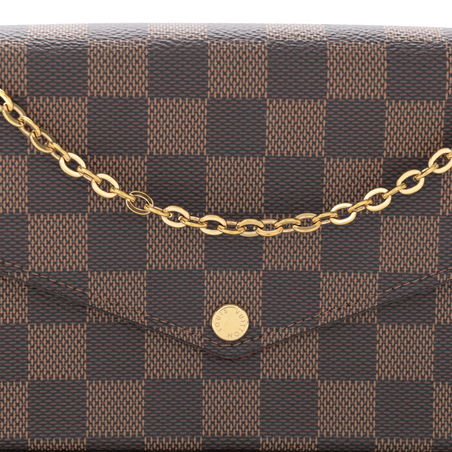Damier Ebene Pochette Felicie Chain Wallet