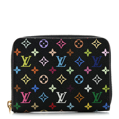 Louis Vuitton Monogram Multicolor Zippy Coin Purse Black Grenade 1 of 7