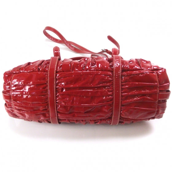 Prada Vernice Dressy Gaufre Red 4 of 10