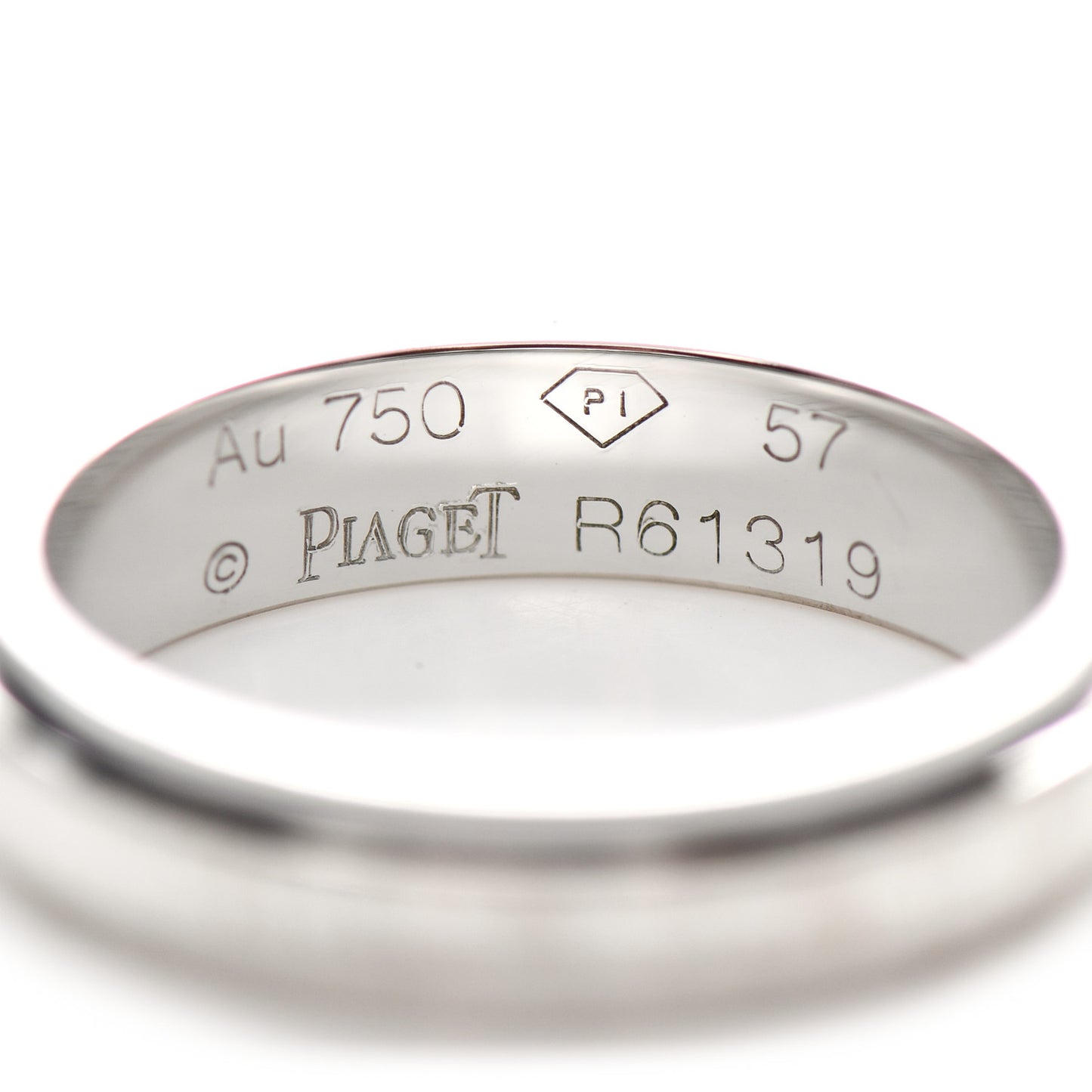 18K White Gold Possession Wedding Ring 57 8