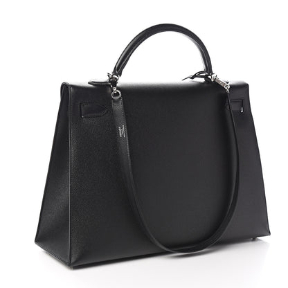 Hermes Epsom Kelly Sellier 40 Black 2 of 9