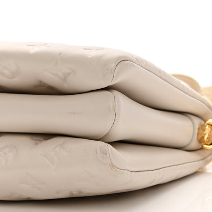 Louis Vuitton Lambskin Embossed Monogram Coussin PM Cream 9 of 9
