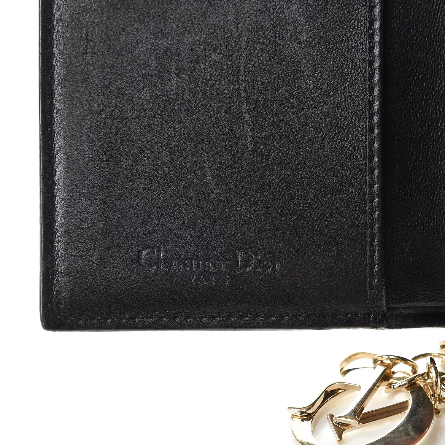 Christian Dior Lambskin Cannage Medium Lady Dior Eden Wallet Black 7 of 17