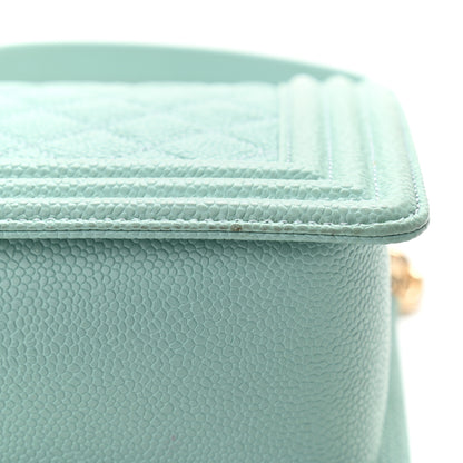 Chanel Caviar Quilted Medium Boy Flap Light Blue 12 of 15