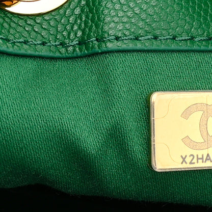 Chanel Caviar Quilted Small Chanel 25 Handbag Green 7 of 11