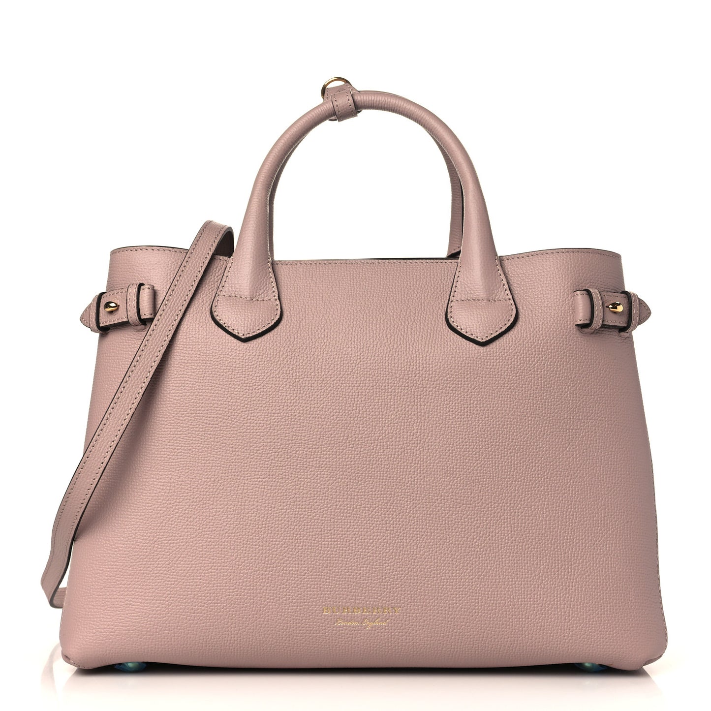 Derby Calfskin House Check Medium Banner Tote Pale Orchid