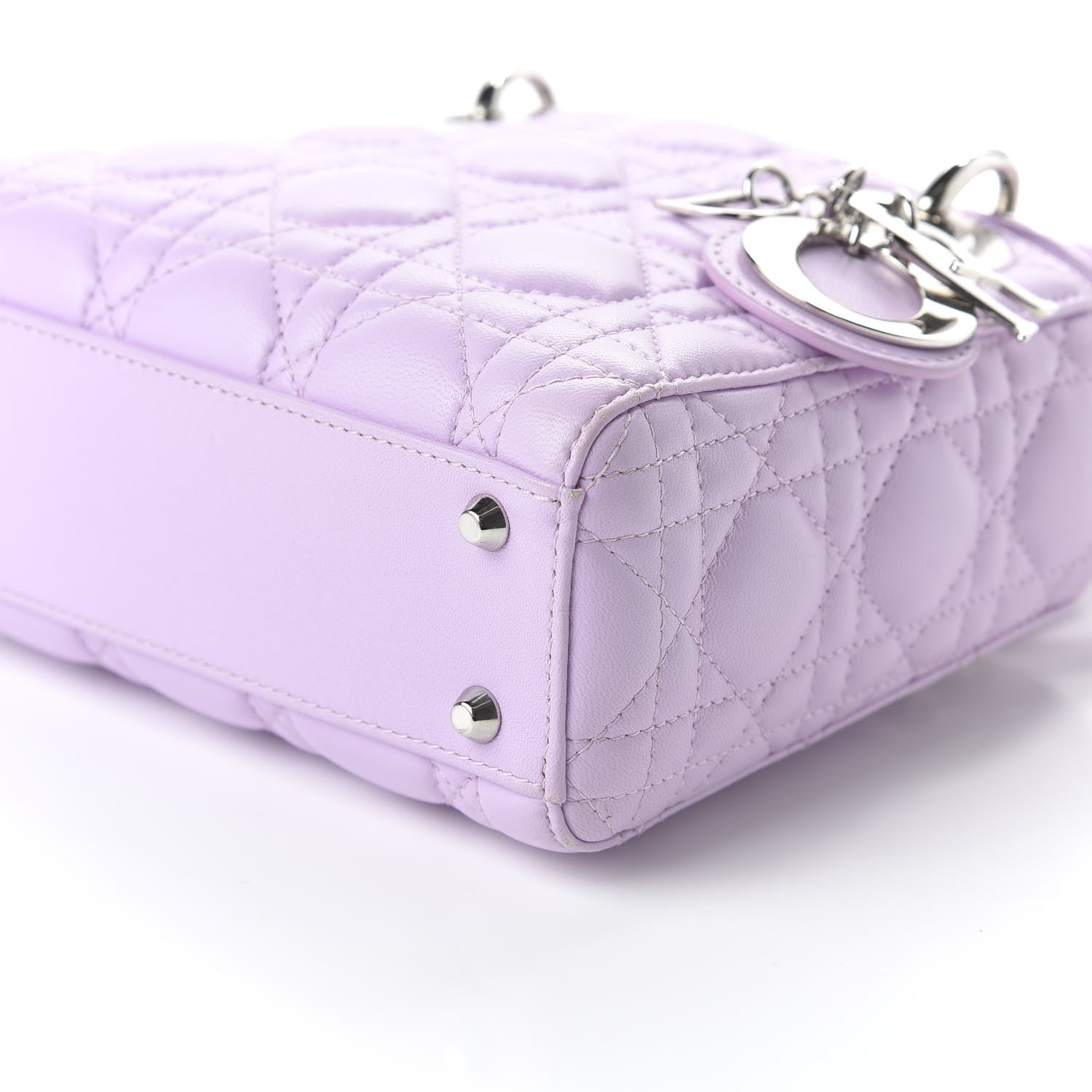 Christian Dior Lambskin Cannage Mini Lady Lilac 7 of 10