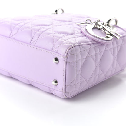 Christian Dior Lambskin Cannage Mini Lady Lilac 7 of 10