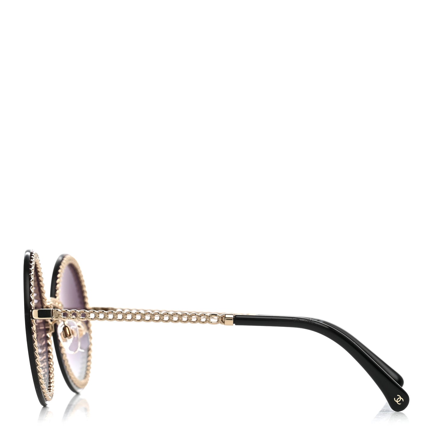 Round Chain Sunglasses 4245 Gold