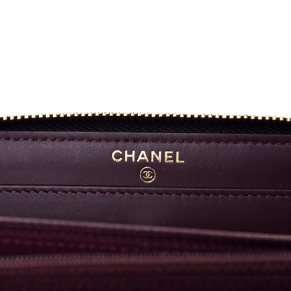 Chanel Caviar Quilted Large Gusset Zip Around Wallet Black 6 of 9