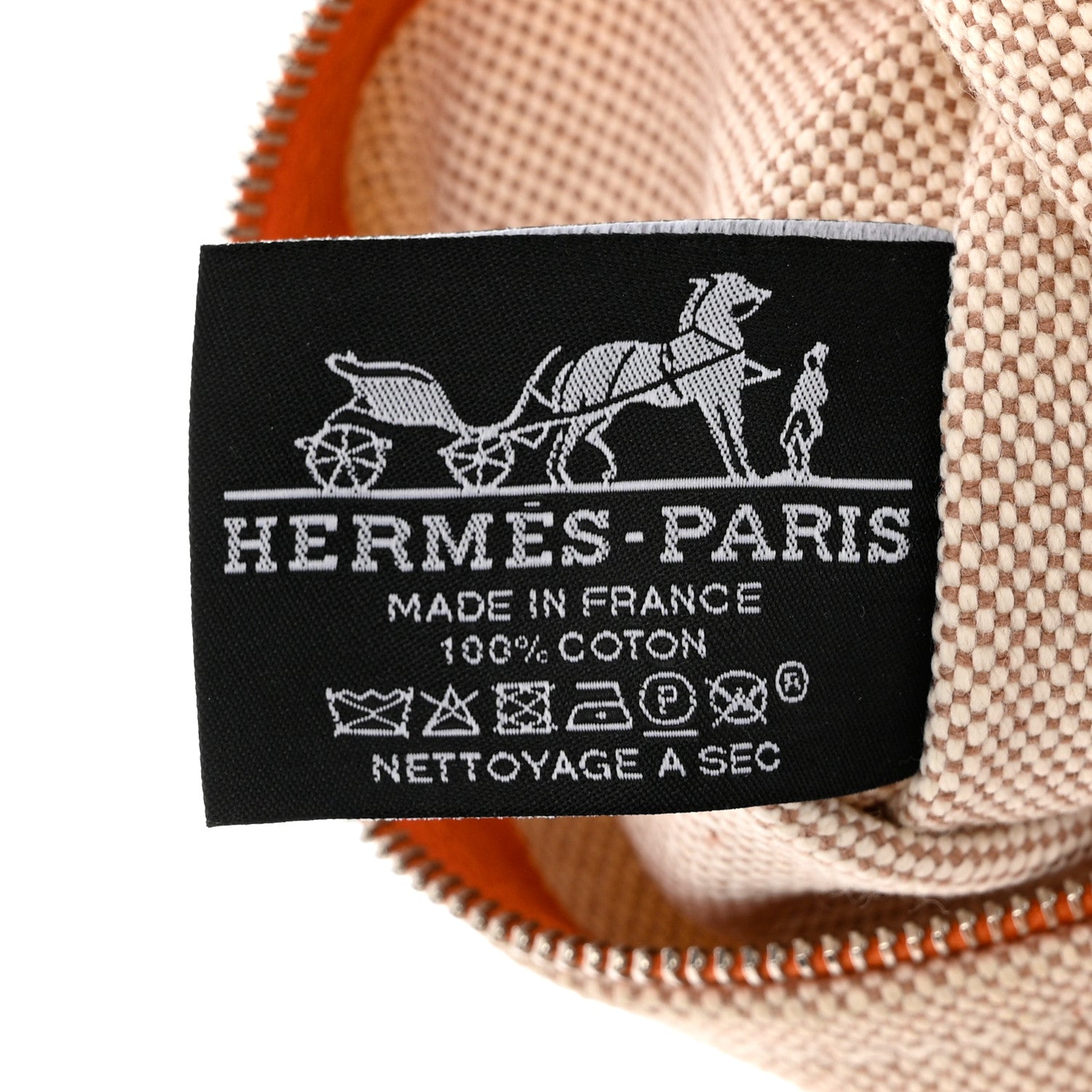 Hermes Toile Flat Yachting Pouch Orange 6 of 8