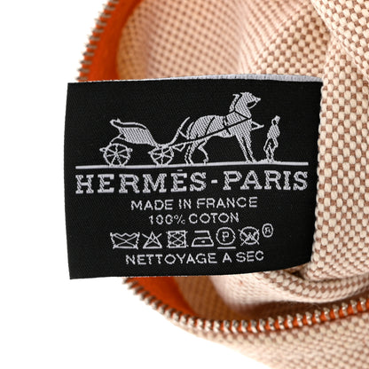 Hermes Toile Flat Yachting Pouch Orange 6 of 8