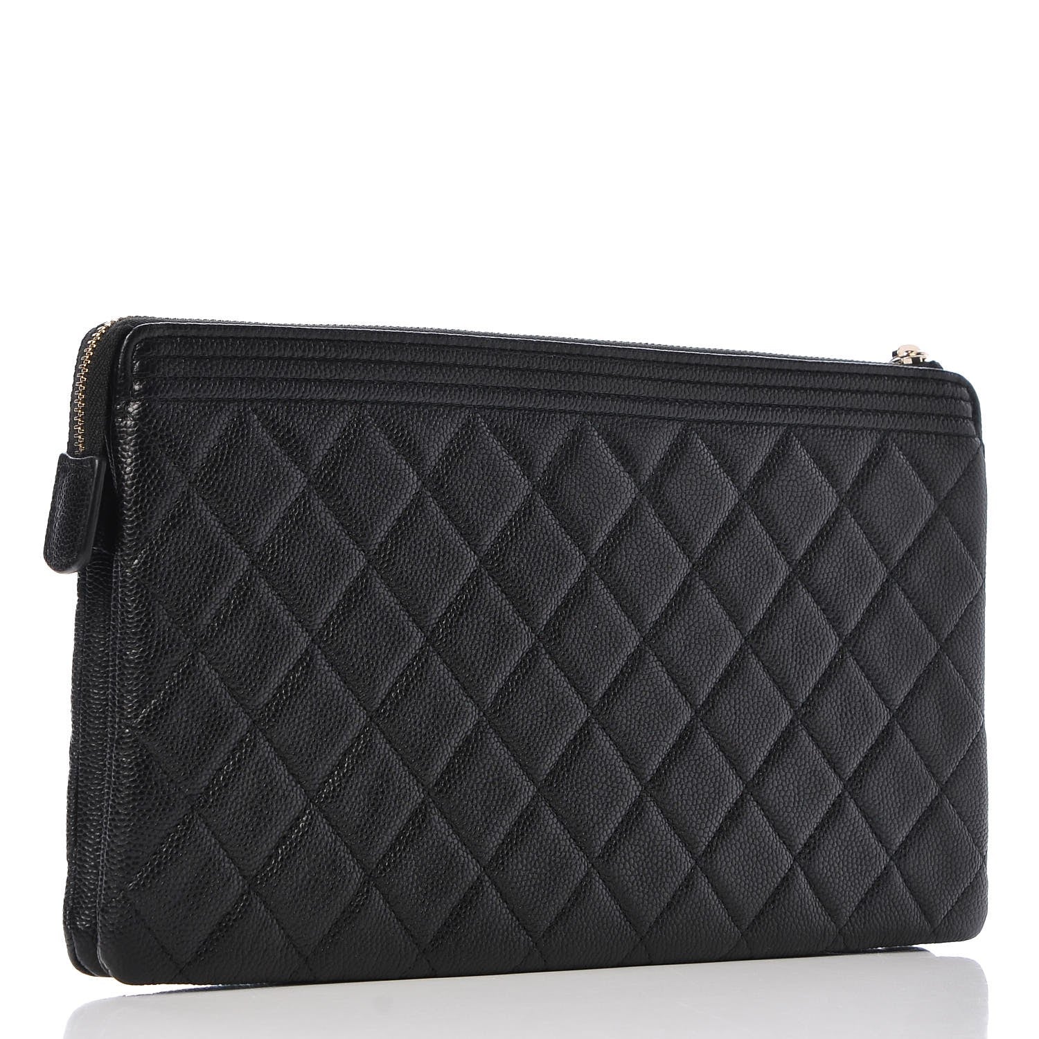 Chanel Caviar Quilted Small Zipped Boy Pouch Black 3 of 9
