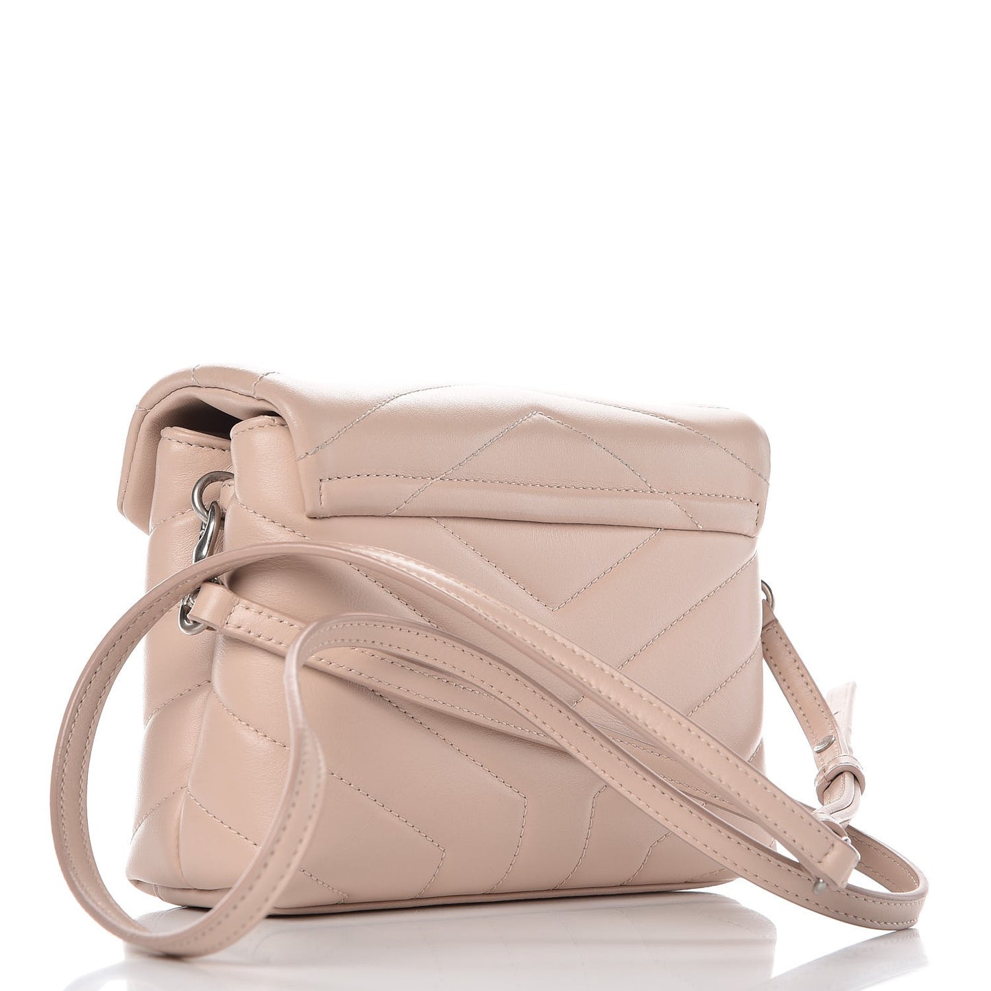 Calfskin Y Quilted Monogram Toy Loulou Crossbody Bag Nude Powder