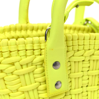 Balenciaga Faux Calfskin XXS Bistro Basket Fluo Yellow 11 of 12