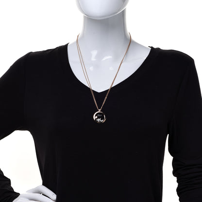 Chopard 18K Rose White Gold Diamond Happy Diamond Sun Moon Stars Double Chain Pendant Necklace 2 of 7