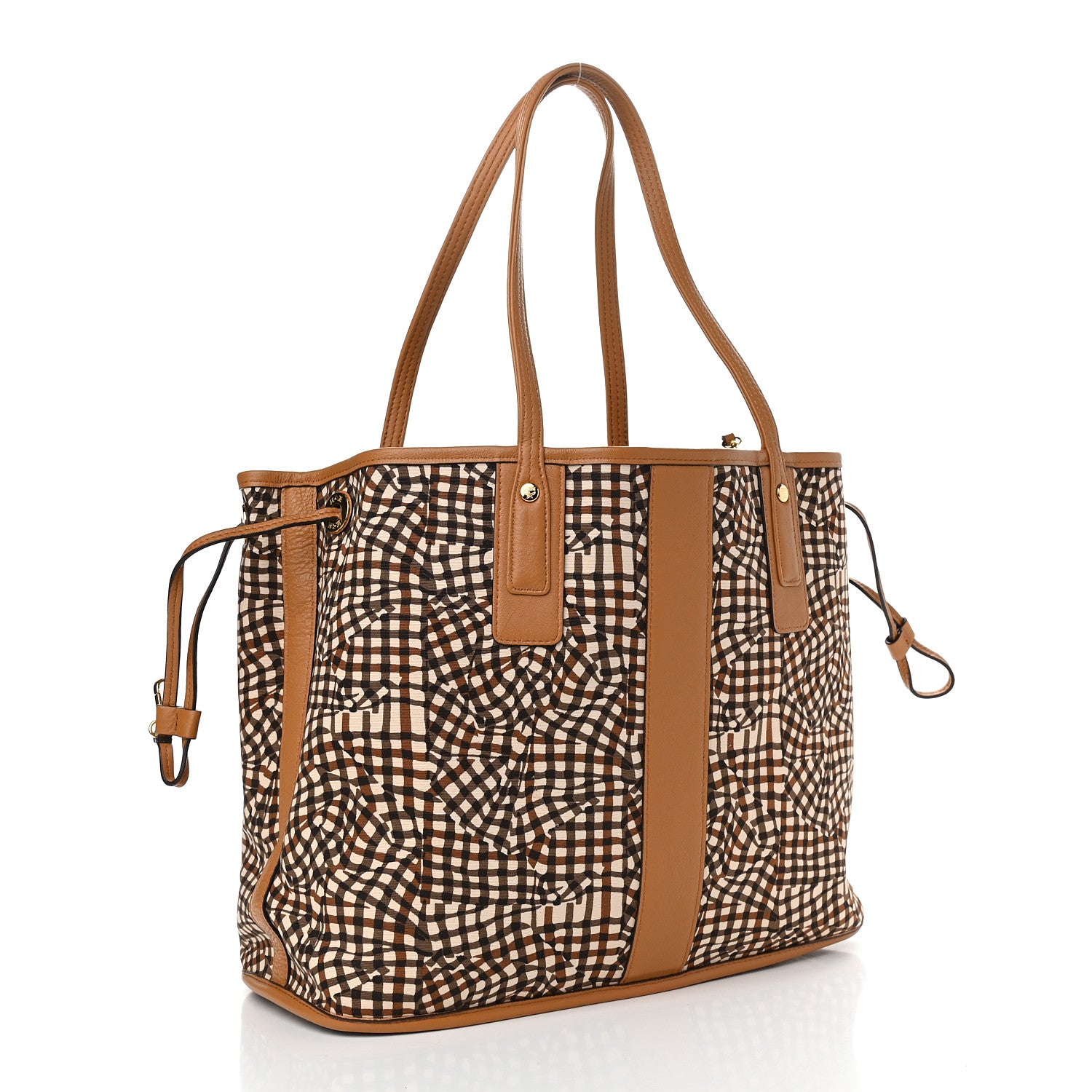 MCM Visetos Medium Liz Reversible Shopper Tote Cognac 6 of 15