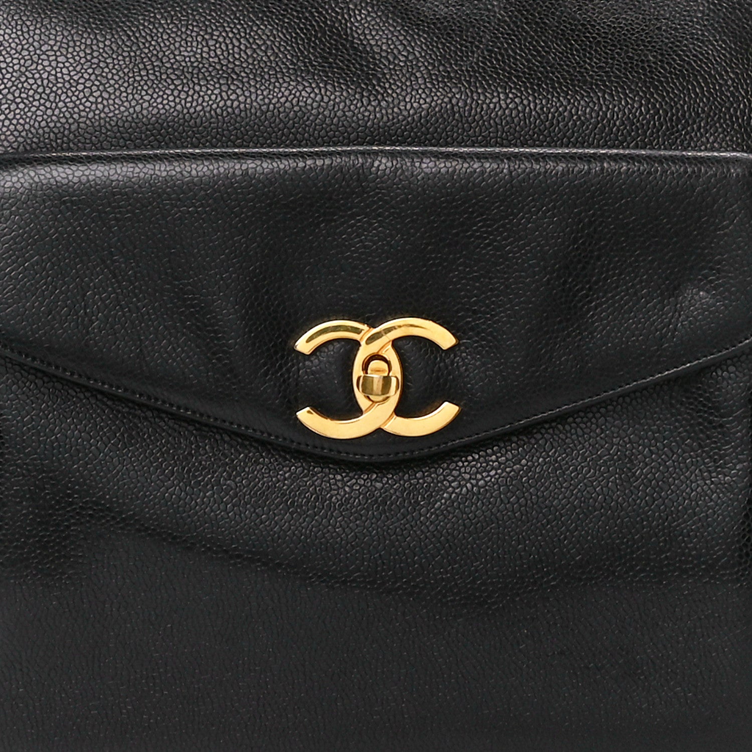 Chanel Caviar CC Shopper Tote Black 10 of 12