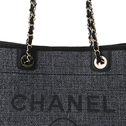 Chanel Lurex Boucle Small Deauville Tote Black 8 of 10