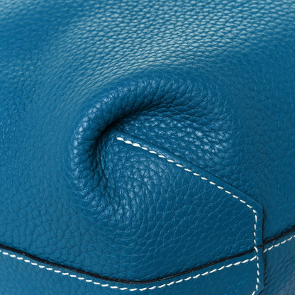 Hermes Taurillon Clemence Double Sens 36 Reversible Tote Bleu Sapphire Izmir 16 of 22