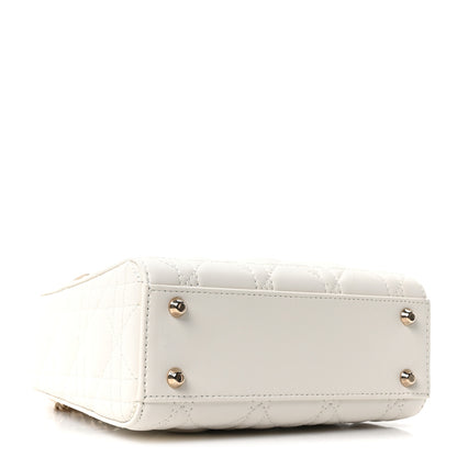 Christian Dior Calfskin Cannage Dioramour Mini Lady Dior White 4 of 10