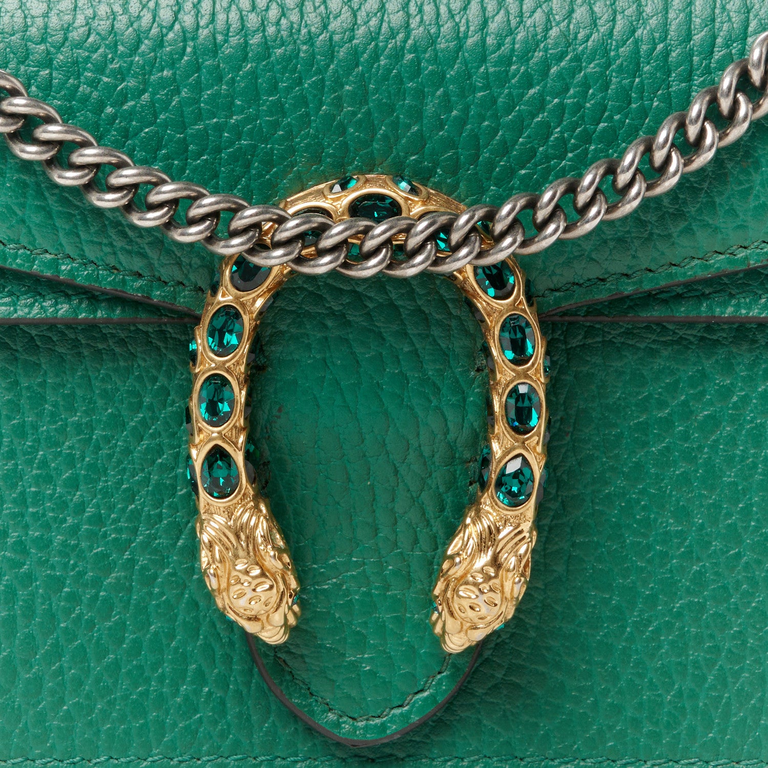 Gucci Calfskin Super Mini Dionysus Shoulder Bag Emerald 7 of 9