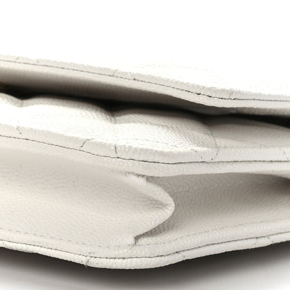 Chanel Caviar Quilted Wallet On Chain WOC White 9 of 9