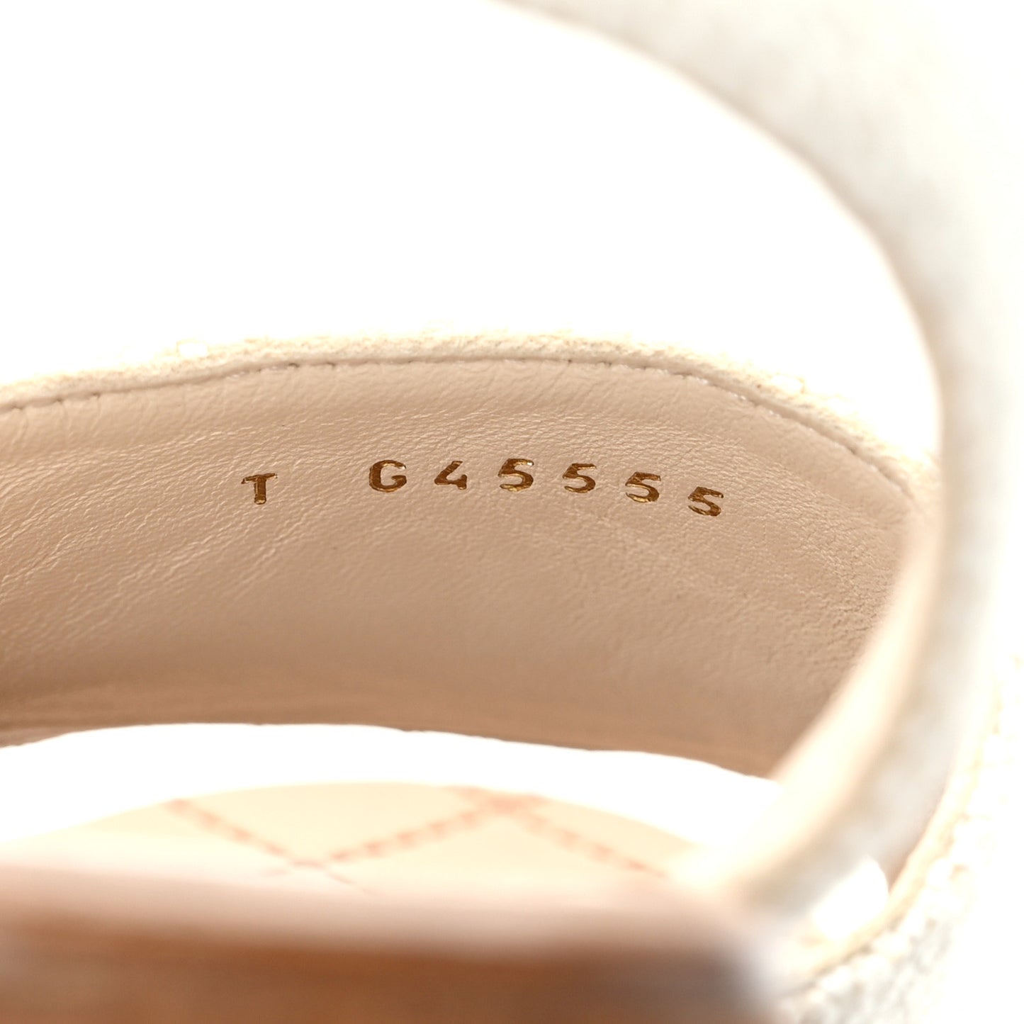Fabric Patent Calfskin Platform Wedge Sandals 36 Ivory White