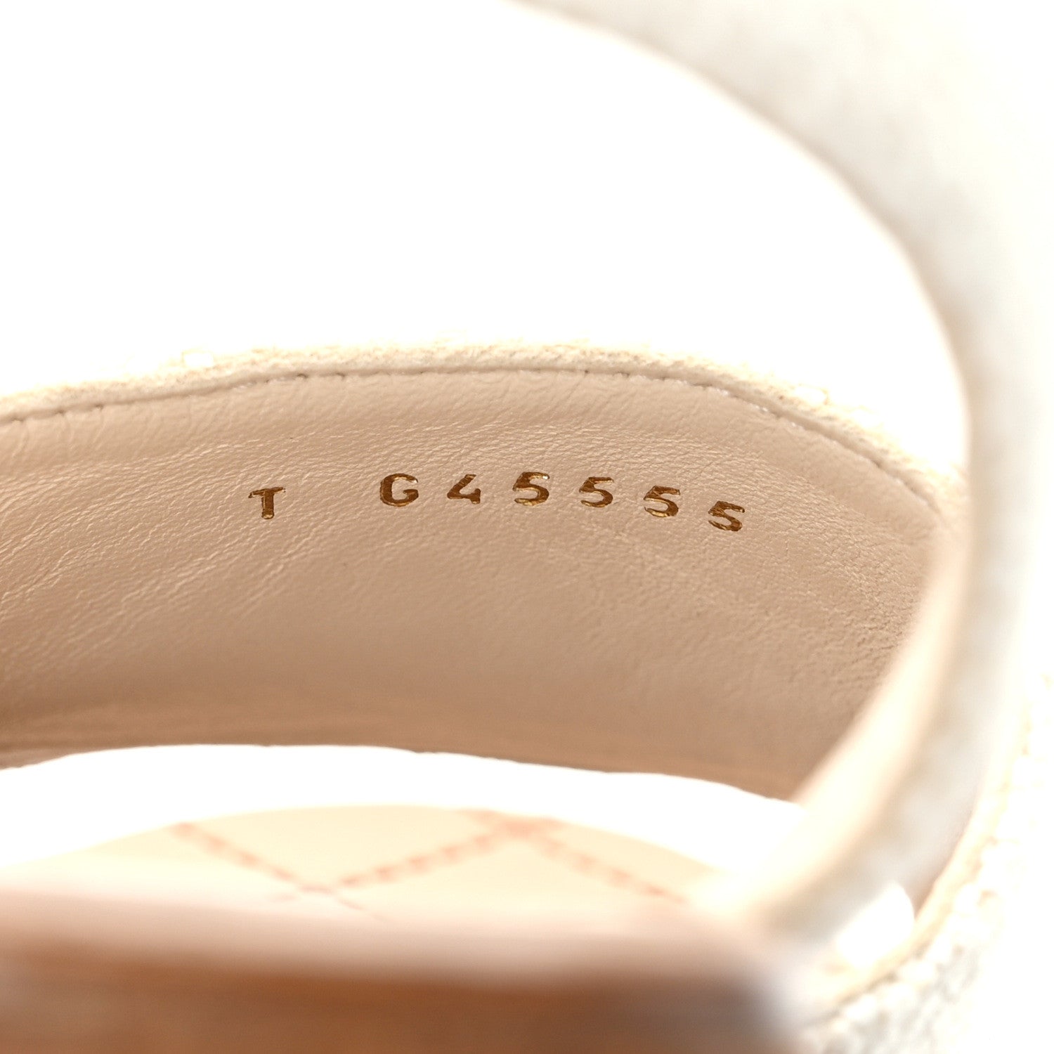 Chanel Fabric Patent Calfskin Platform Wedge Sandals 36 Ivory White 8 of 9