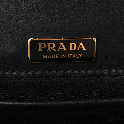 Prada Antic Soft Saffiano Lions Head Cahier Shoulder Bag Black 6 of 22