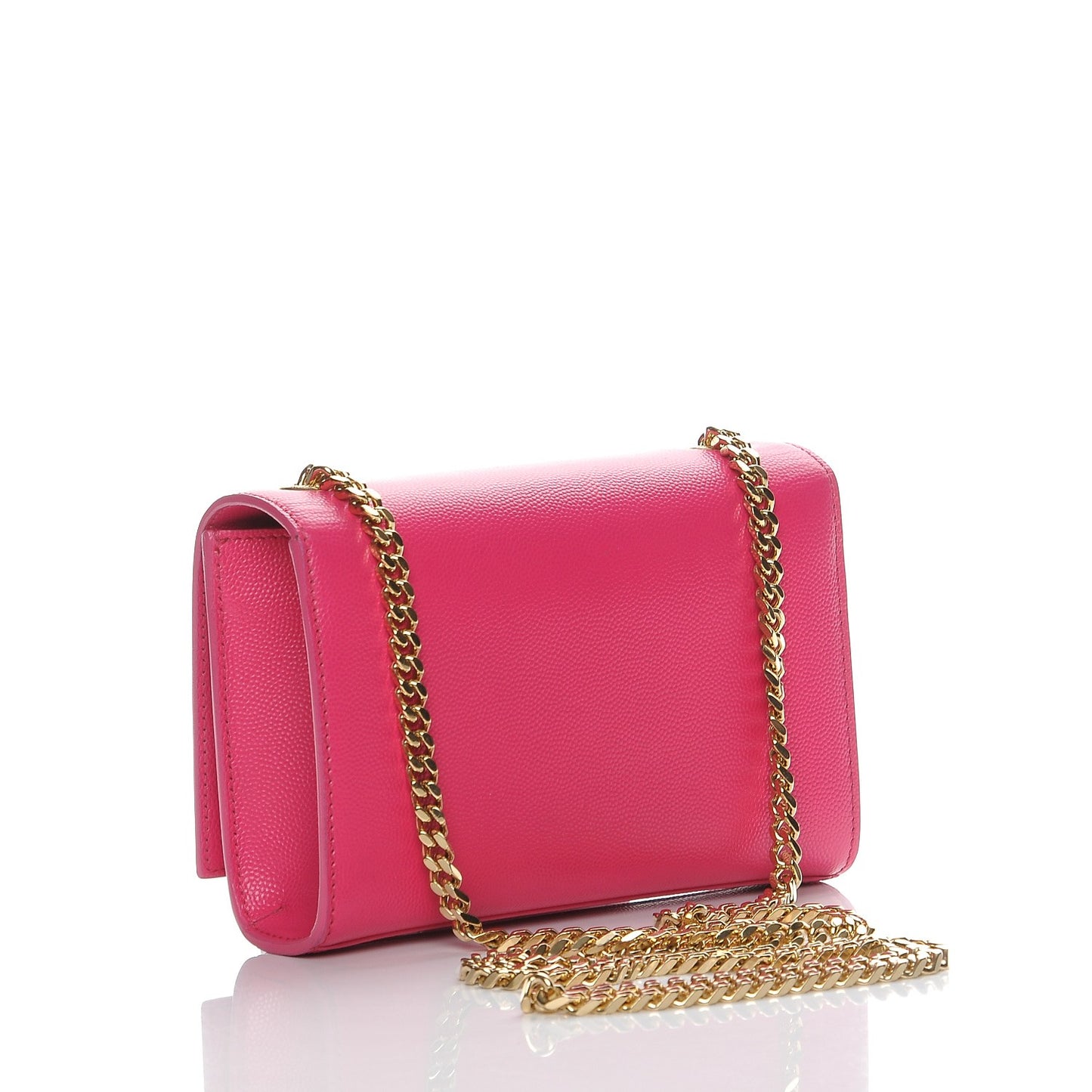 Grain De Poudre Small Monogram Kate Satchel Fuchsia