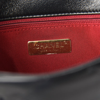 Chanel Goatskin Quilted Medium 19 Flap Black 6 of 11
